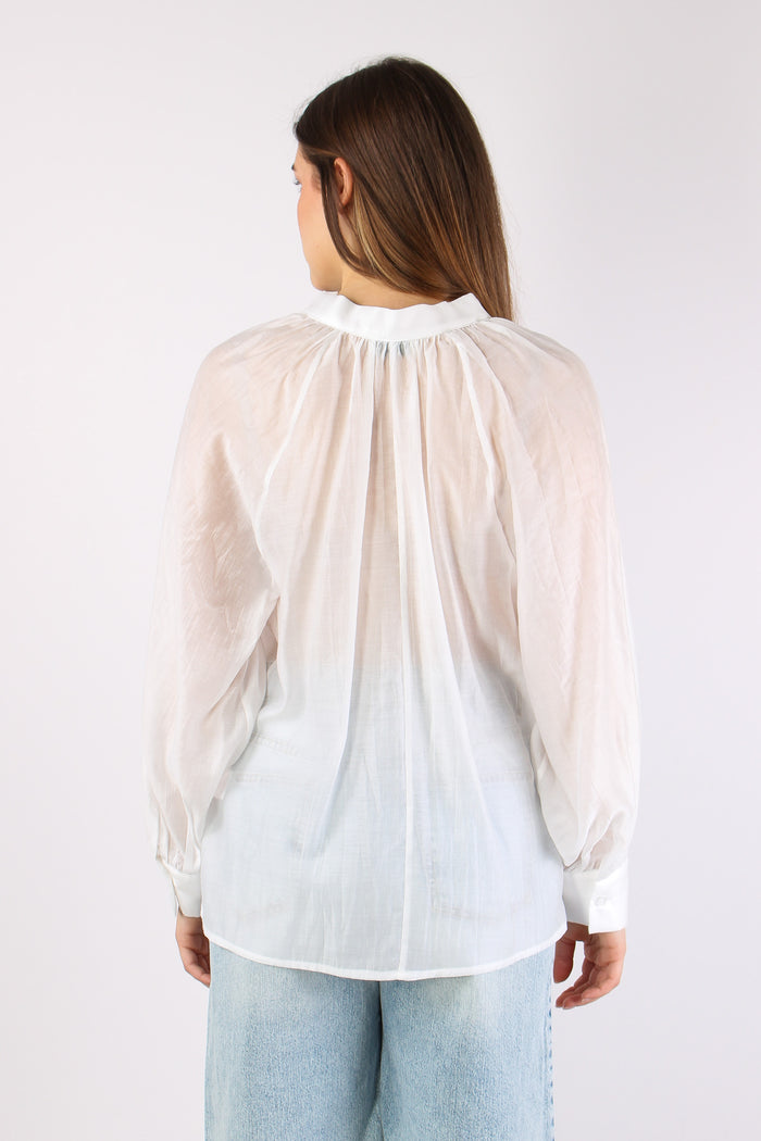 Camicia Coreana Mussola Panna-6