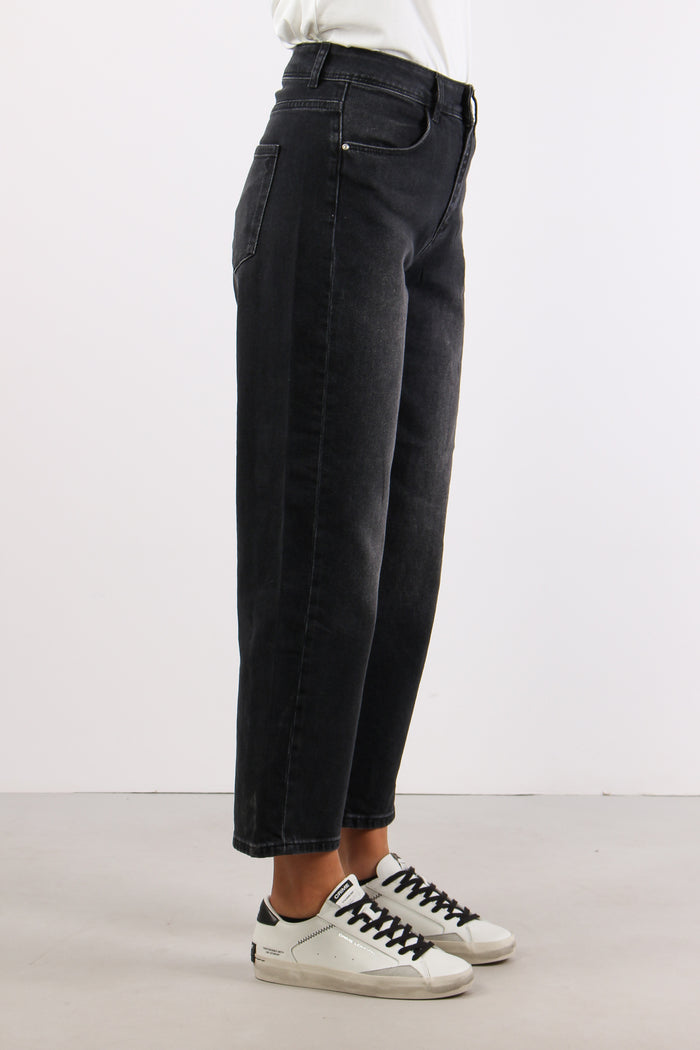 Denim Cropped Stretch Denim Nero-6