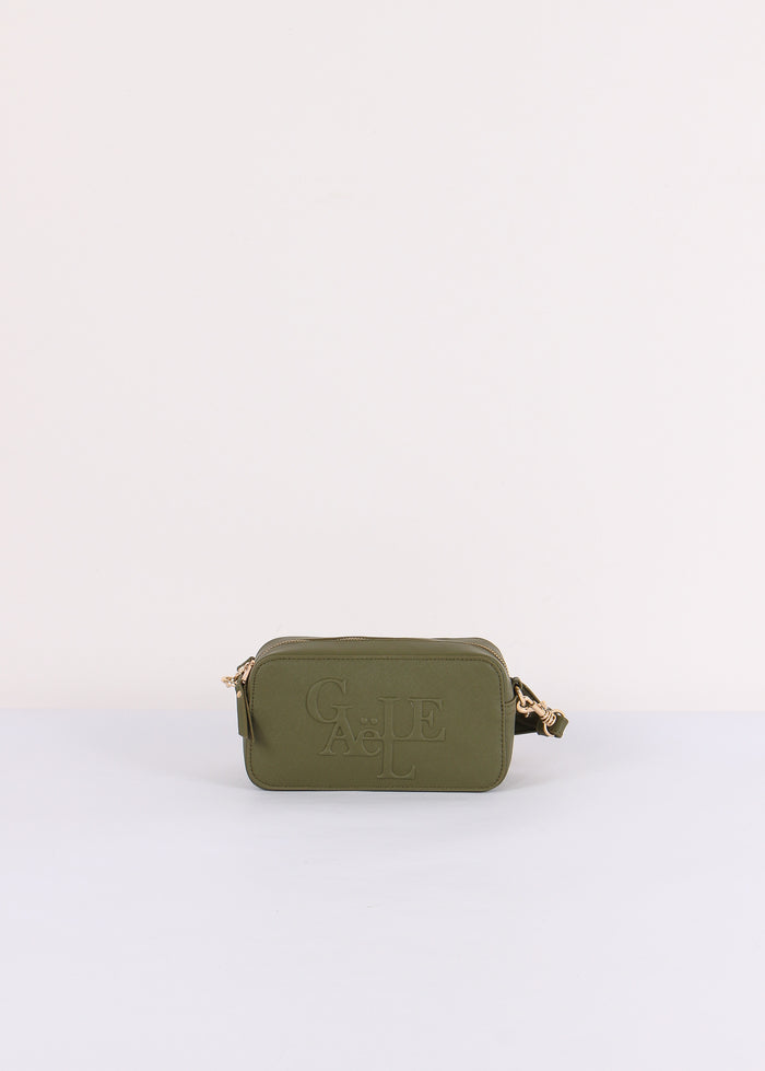 Camera Bag Saffiano Maxi Logo Verde Bosco