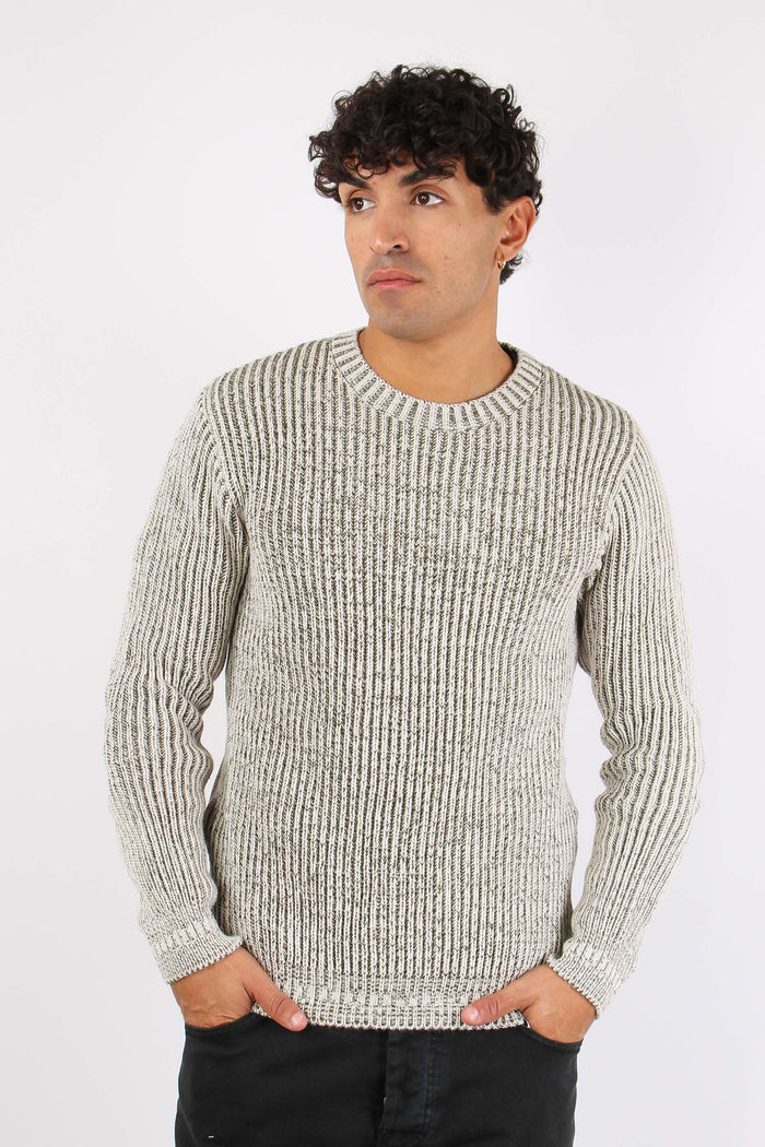 Girocollo Costa Inglese Bicolo Beige/militare-2