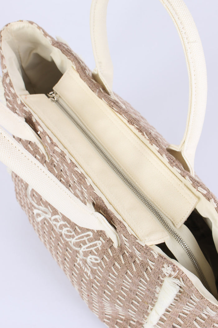 Shopping Intreccio Frange Beige-4