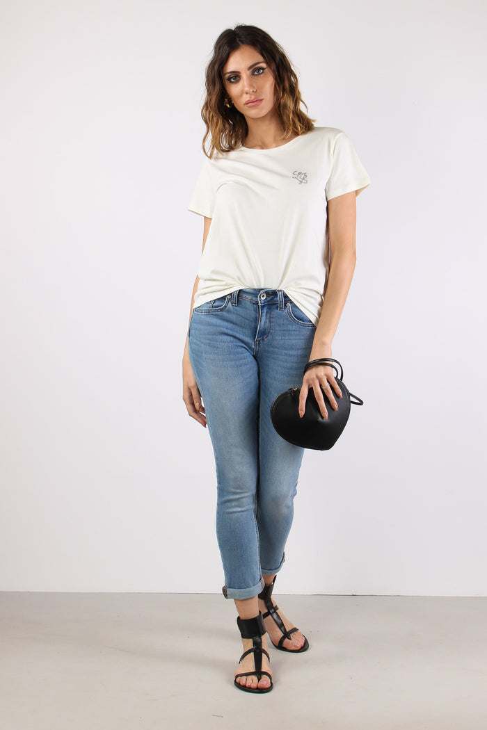T-shirt Logo Piccolo White Milk-4