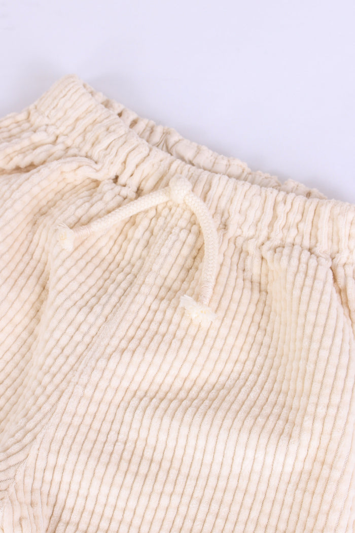Pantalone Velluto Coulisse Ivory-4