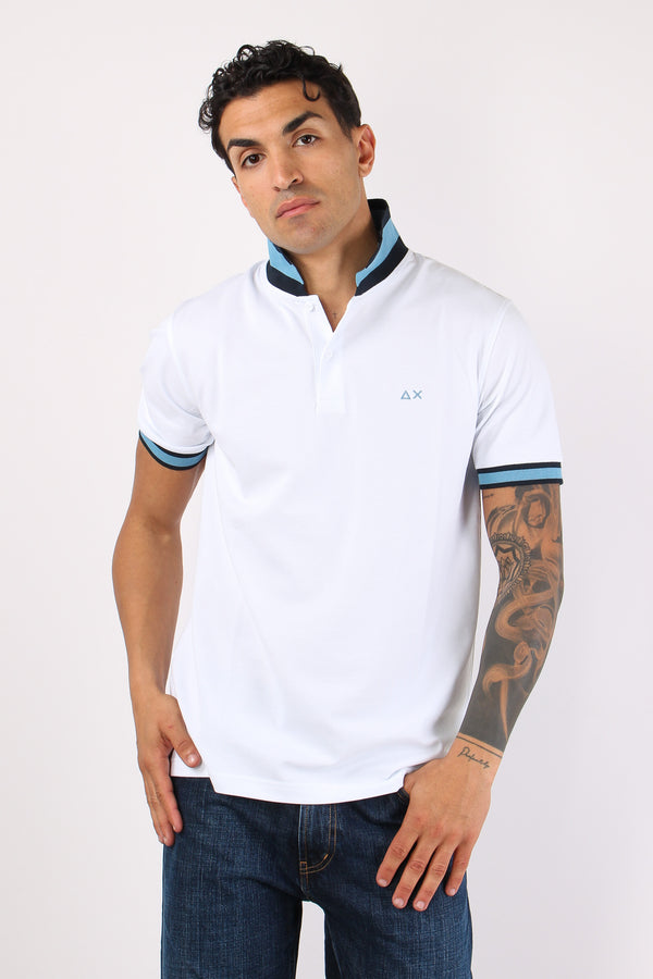 Polo Collo Bicolor Bianco-2