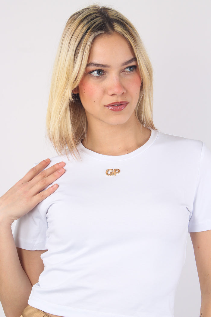 T-shirt Cropped Gp Bianco-7