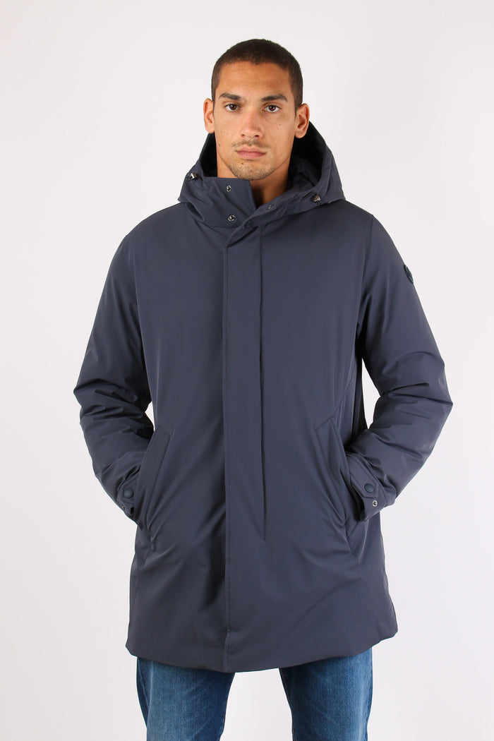 Parka Nylon Liscio Navy