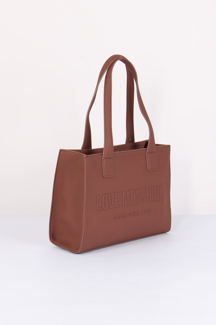Shopping Rigida Effetto Denim Cuoio-6