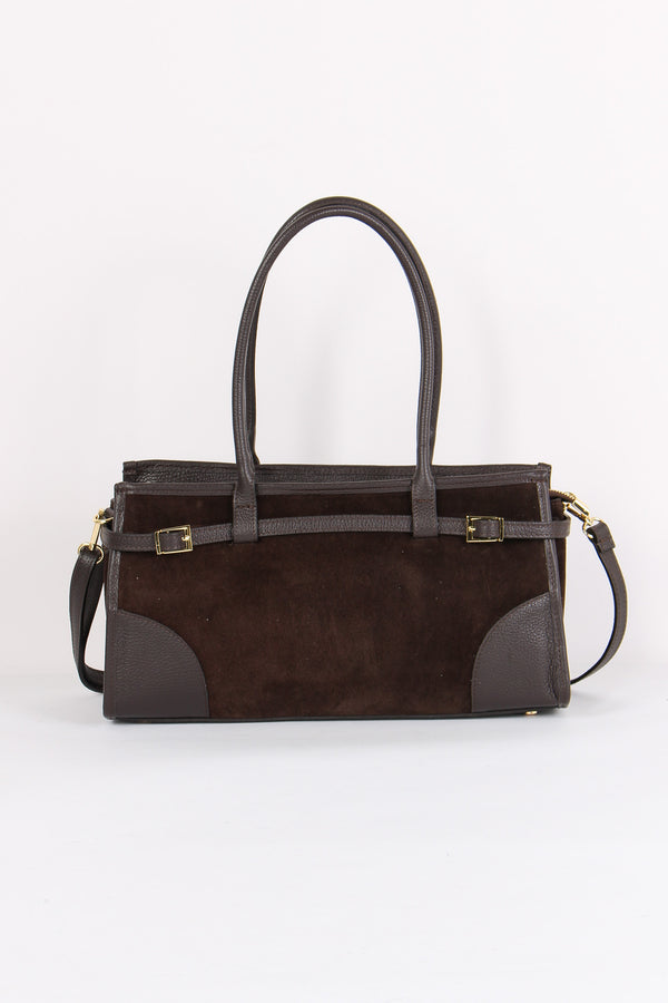 Shopping Orizontale Camoscio Moro