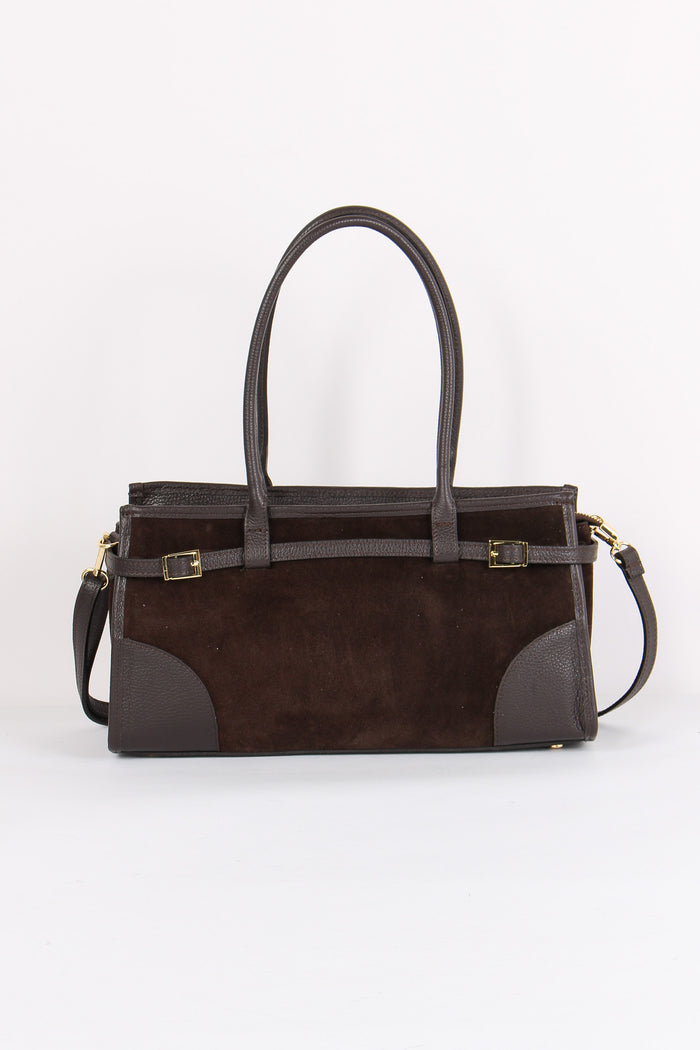 Shopping Orizontale Camoscio Moro