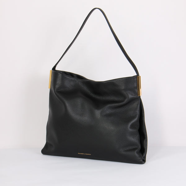 Borsa Pelle Piegata Nero-2