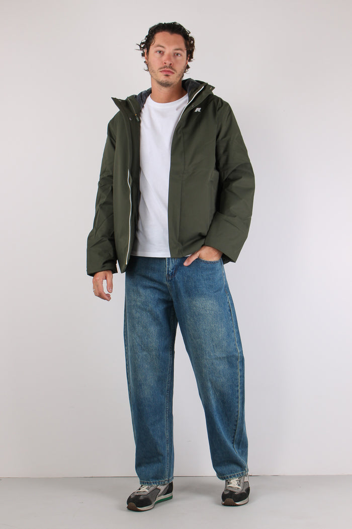 Giubbotto Corto Inserto Marmotta Green/b-blue-3