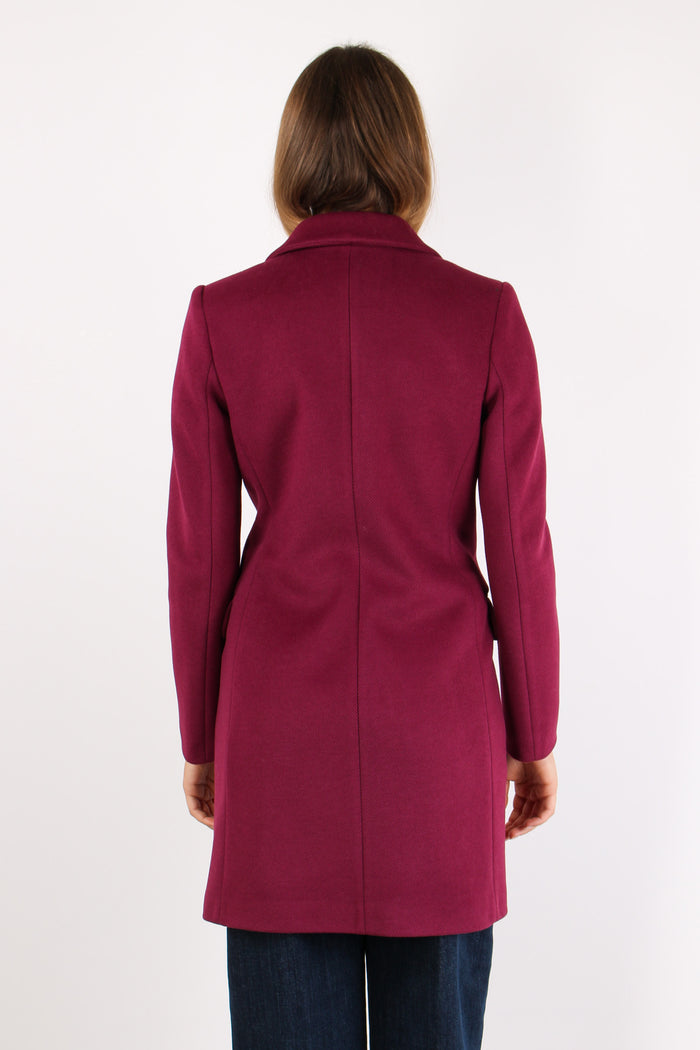 Cappotto Basico 2 Bottoni Bordeaux-4