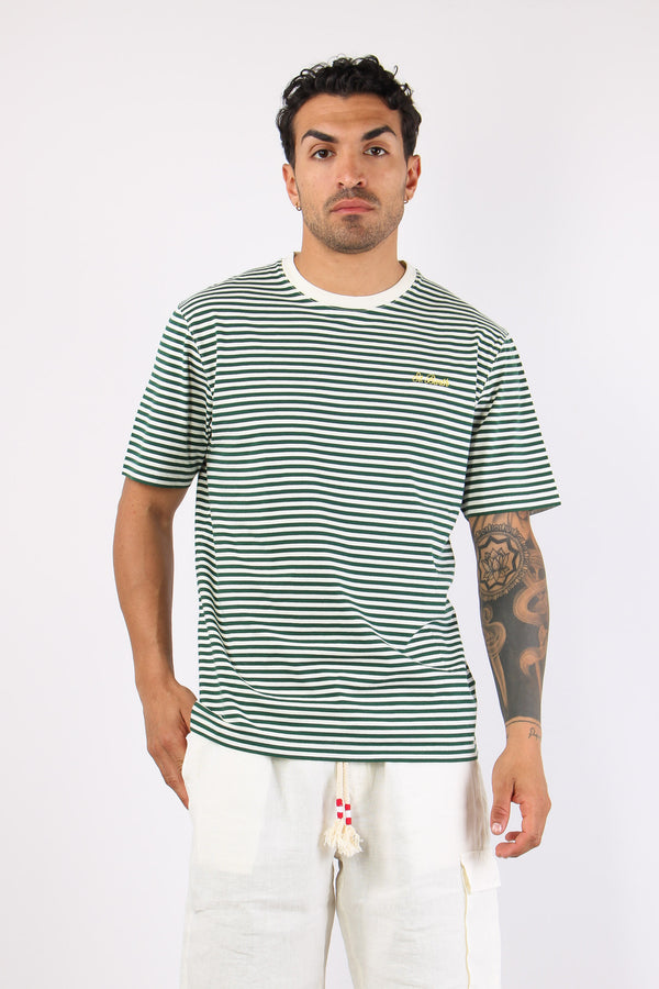 T-shirt Righe Verde/bianco