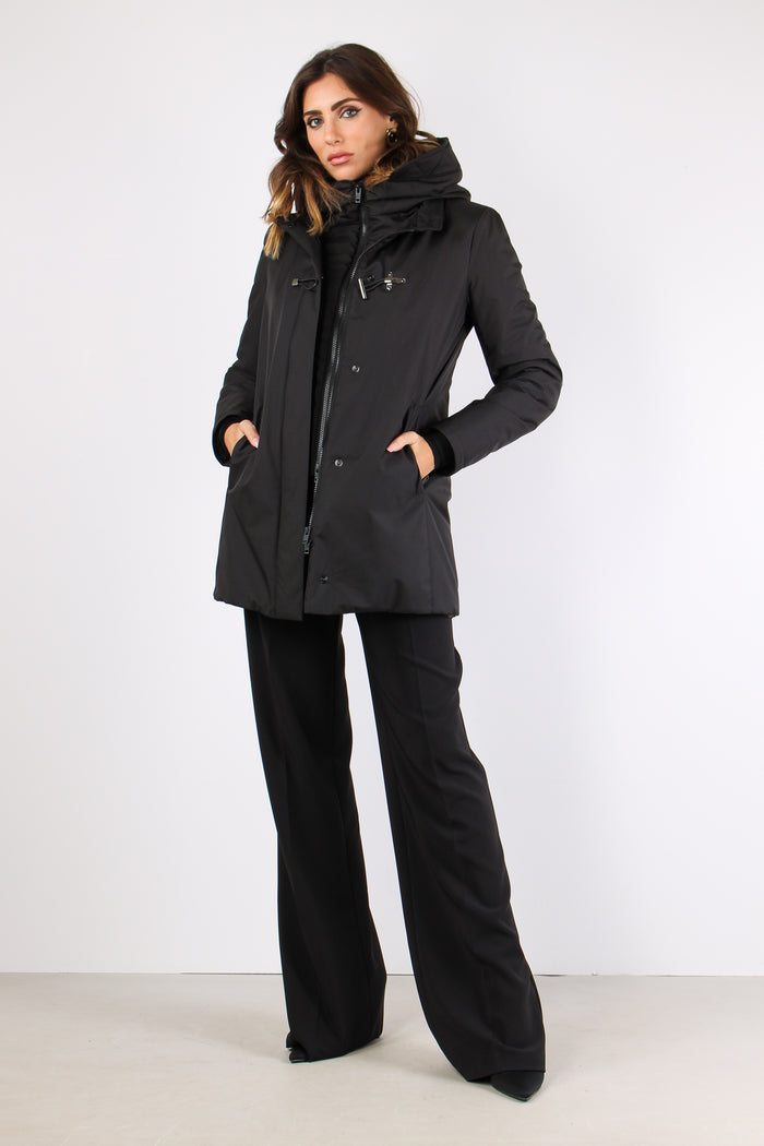 Cappotto Toggle Nylon Nero