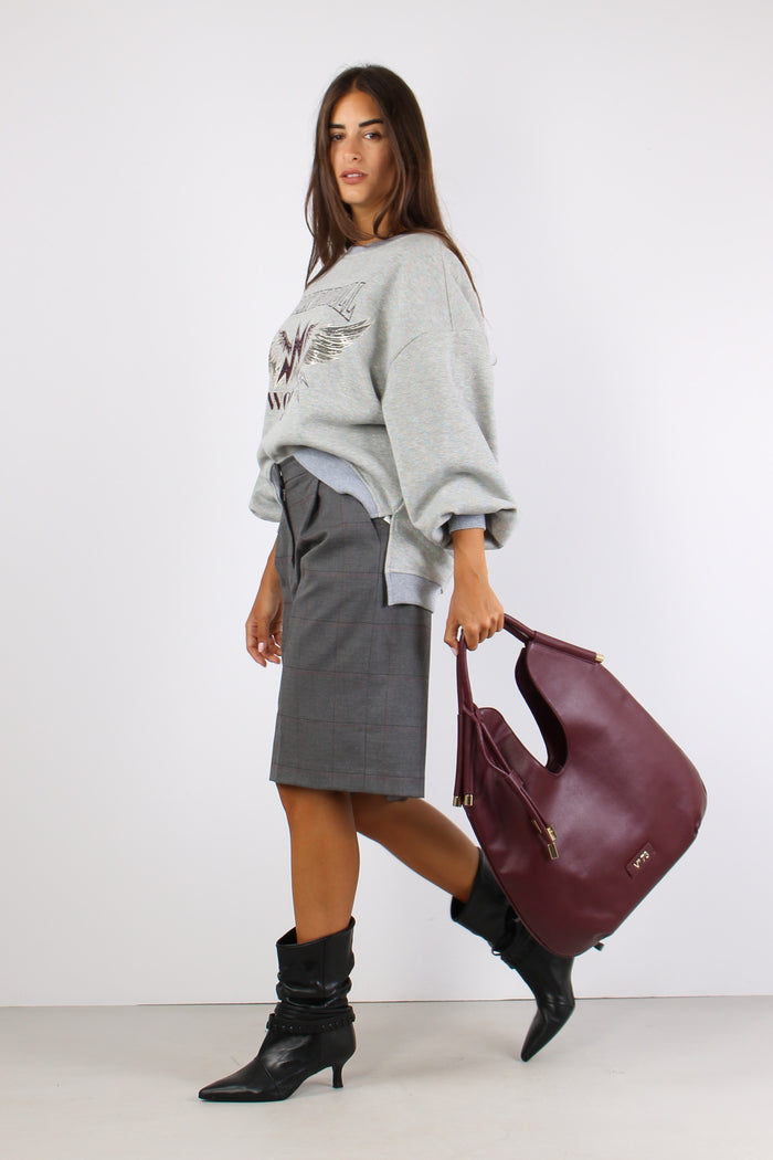 Fernande Bermuda Quadri Grigio/bordeaux-4