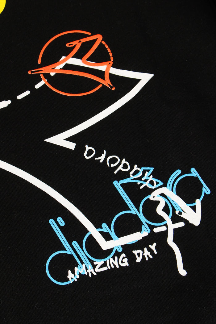 Felpa Girocollo Logo Nero-6