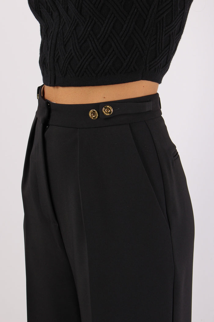 Pantalone Palazzo Riprese Nero-7
