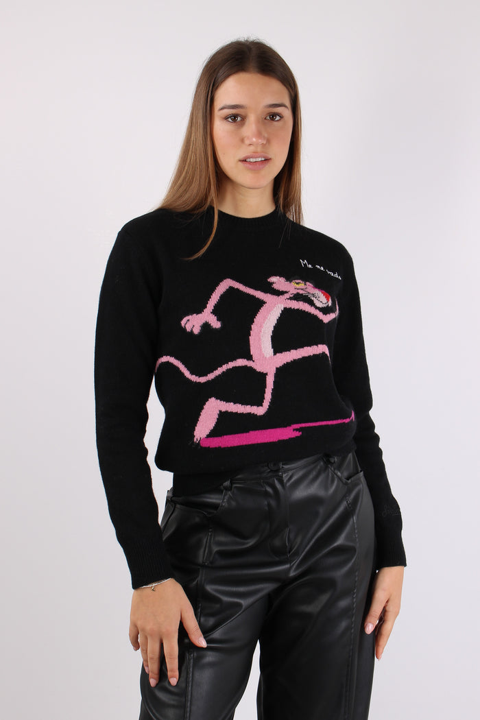 Girocollo Pantera Rosa Nero-8