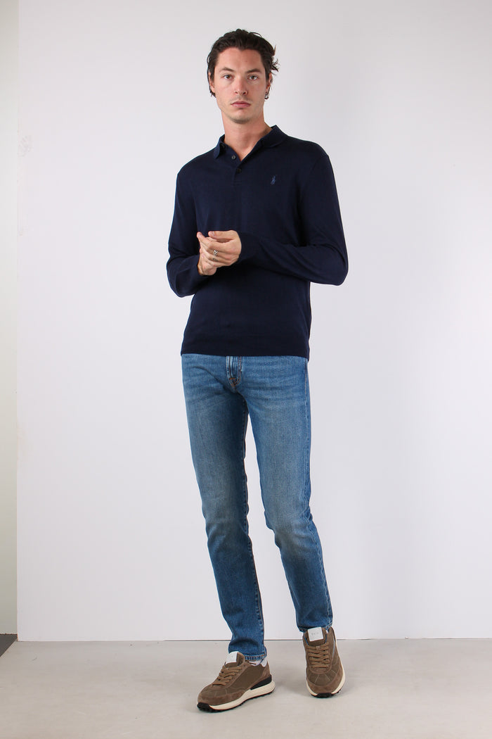 Polo Lana Merinos Hunter Navy-4