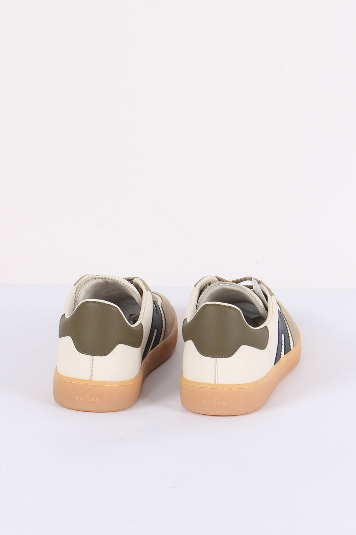 Sneakers Cool Allacciato H Beige/bianco-3