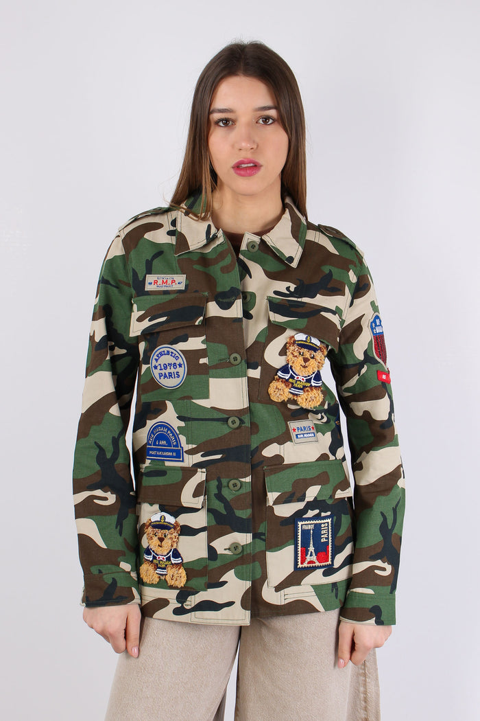 Giacca Over Fantasia Patch Camouflage-4