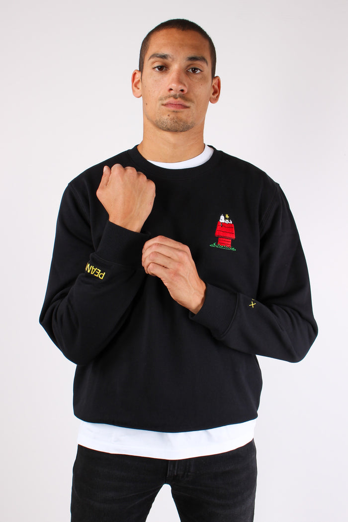 Felpa Logo Piccolo Laterale Nero-4