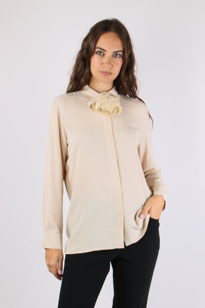 Mllorca Camicia Misto Seta Sabbia-3