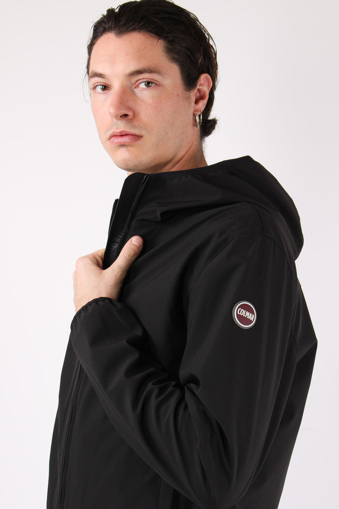 Giubbotto Soft Shell Cappuccio Nero-6