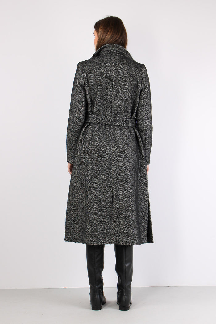 Cappotto Resca Spacchi Nero/panna-4