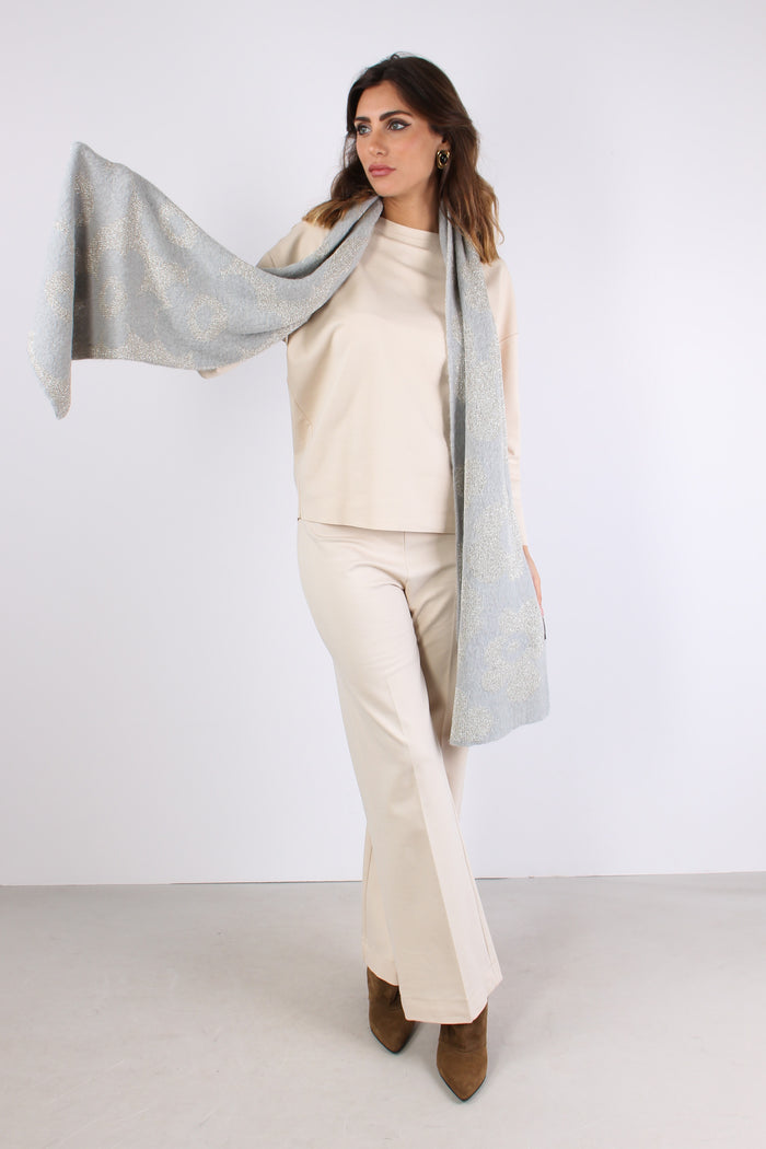 Sciarpa Fiori Grigio-5