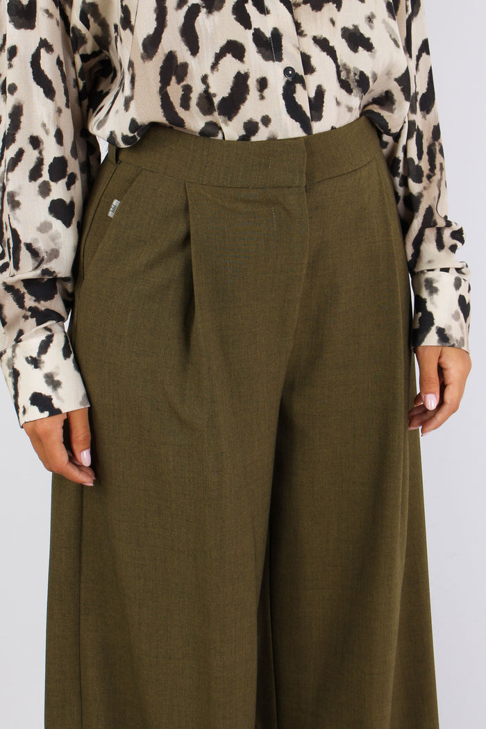 Pantalone Flanella Pences Military Green-7