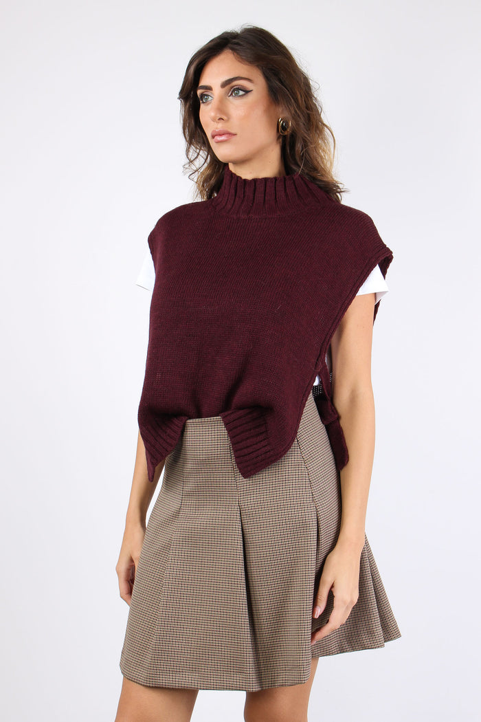 Gilet Fiocchi Laterali Bordeaux-4