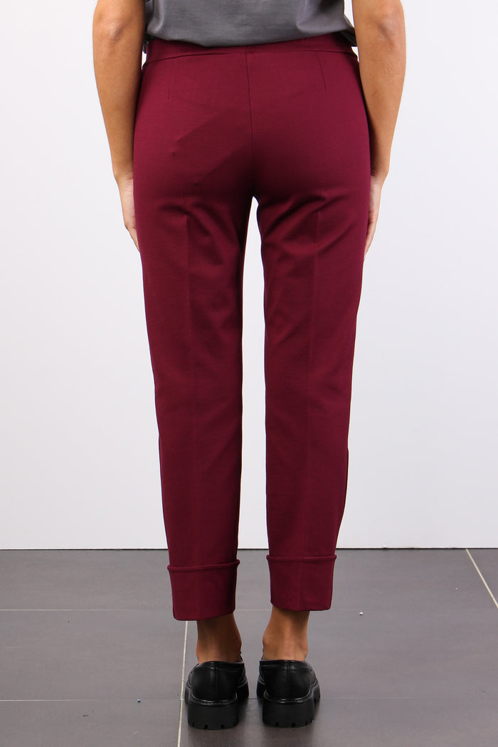 Pantalone Punto Milano Risvolt Bordeaux-3