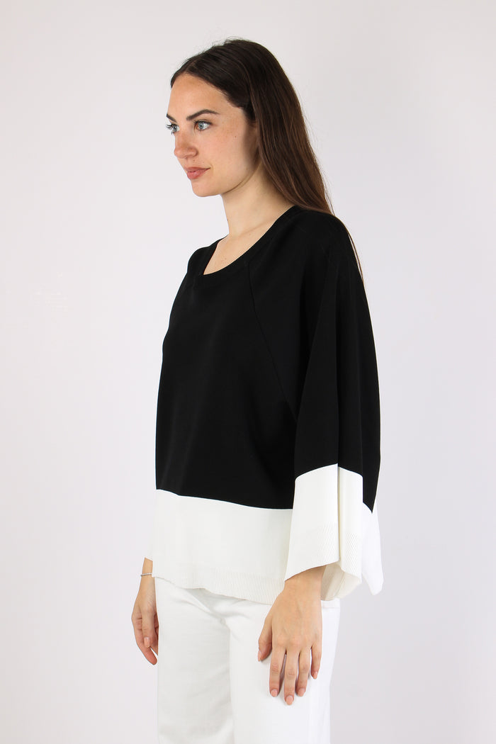 Maglia Bicolor Nero/ecru-3