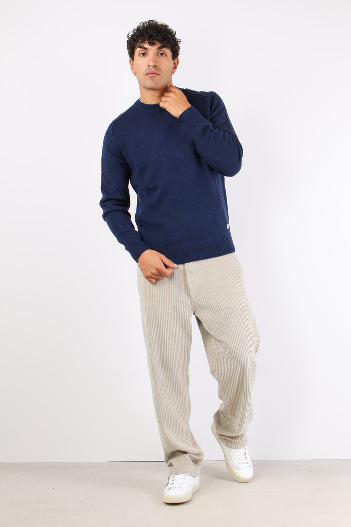 Girocollo Misto Lana Cobalto-3