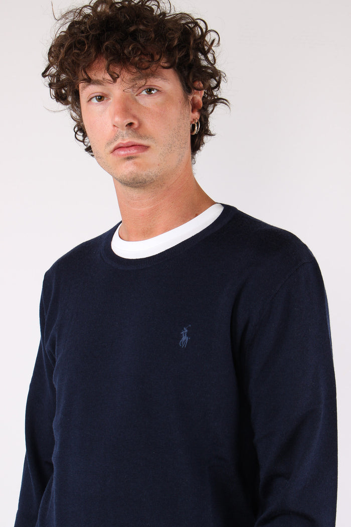 Maglia Girocollo Polsino Cosa Hunter Navy-7