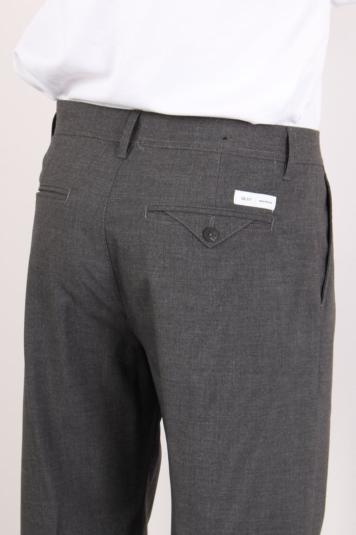 Mente Pantalone Dritto Pence Grigio-5