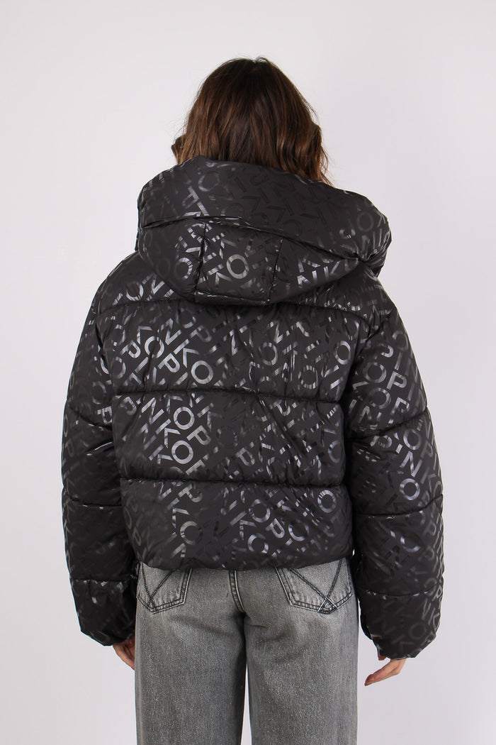 Infuso Piumino Logo Bottoni Ma Nero Limousine-4