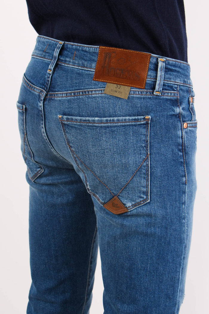Denim Slim Fit Micro Rotture Denim-7