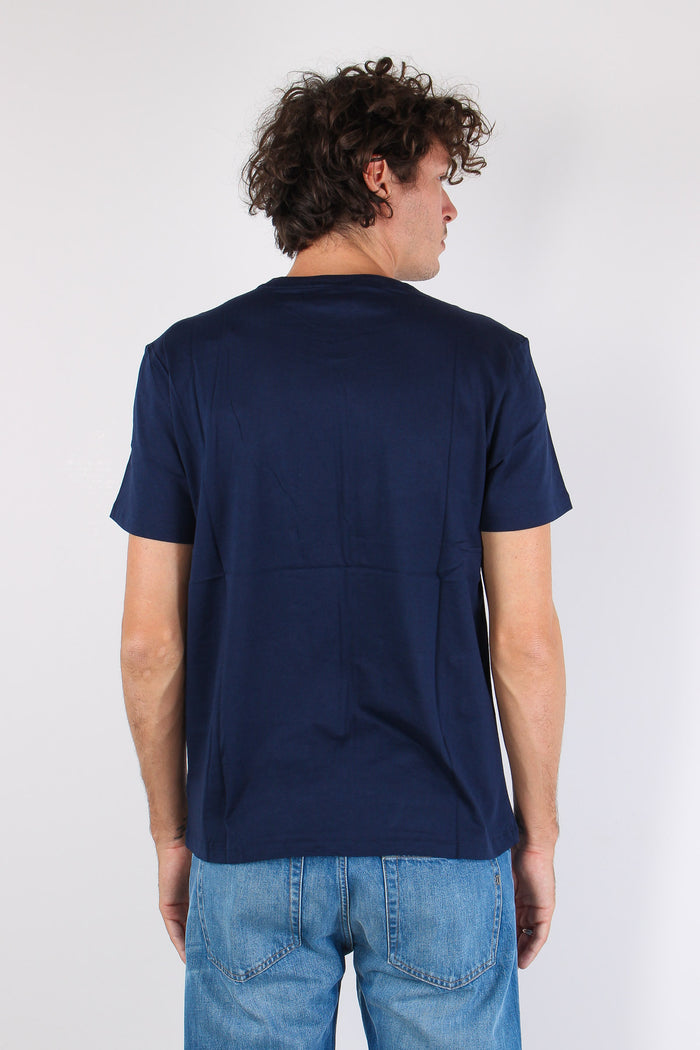 T-shirtunderwear Maxi Scritta Cruise Navy-5