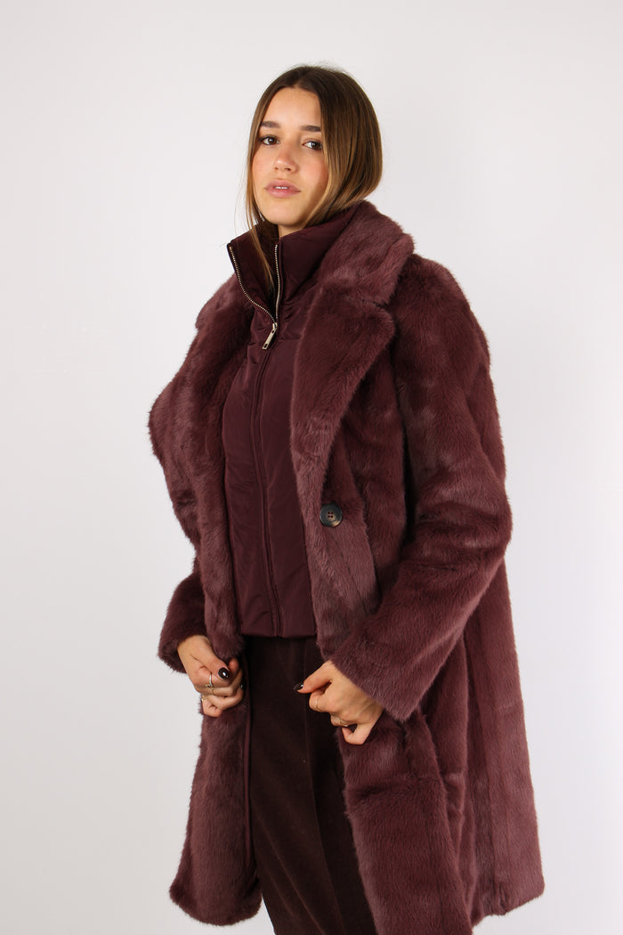 Ecopelliccia Bottoni Chocolate Bean-2