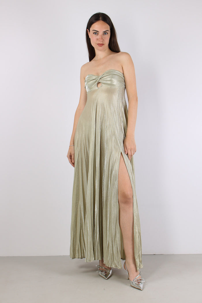 Abito Fascia Plisse Platinum-3
