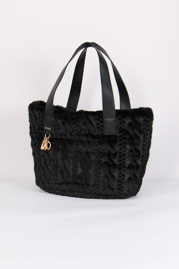 Shopping Ecopelliccia Nero-2