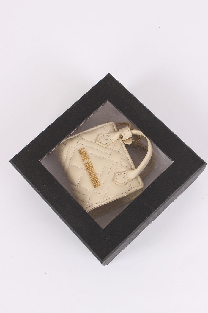 Portachiavi Borsa Matelasse Avorio-3