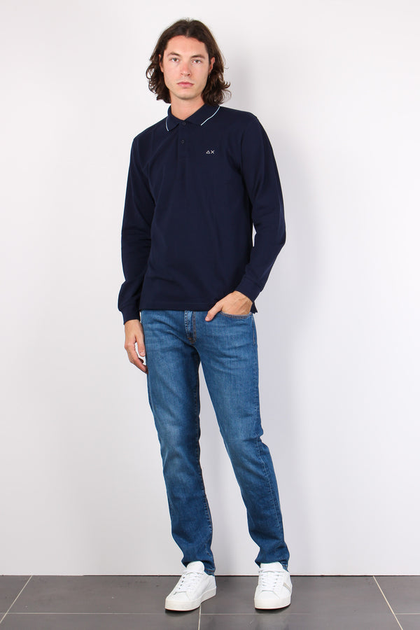 Polo Profilo Sottile Navy Blue