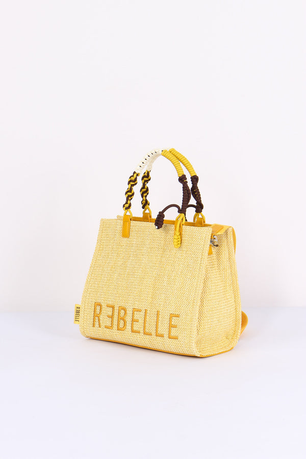 Poppy Shopping Small Rafia Banana-2