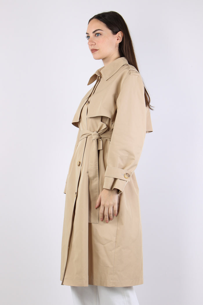 Trench Cintura Foulard Cream Beige-5