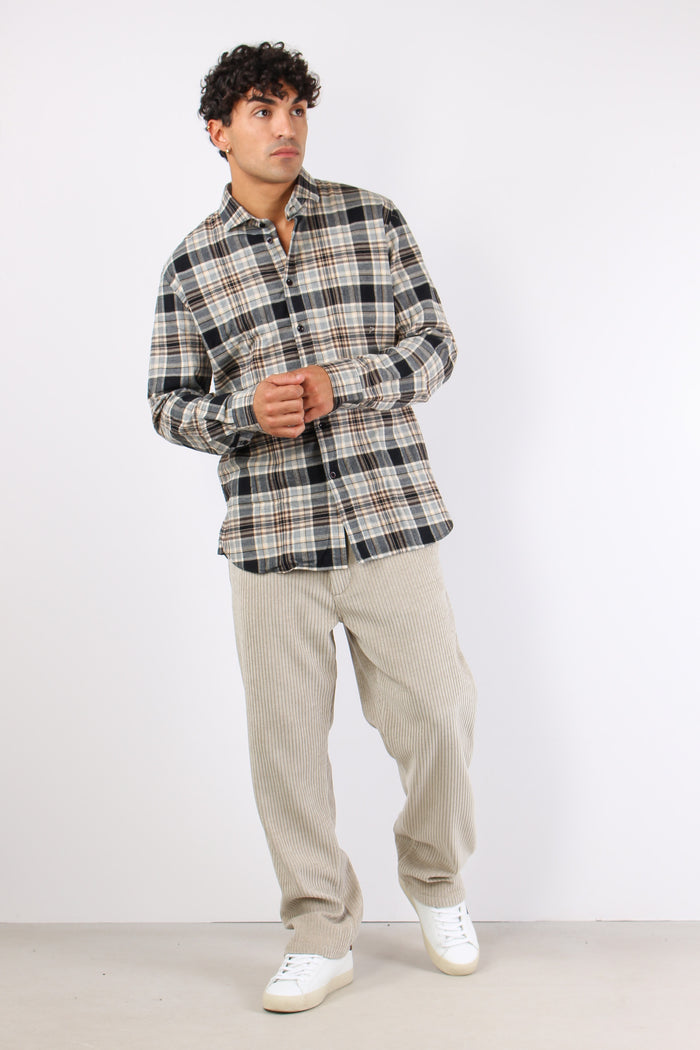 Camicia Flanella Check Black-2