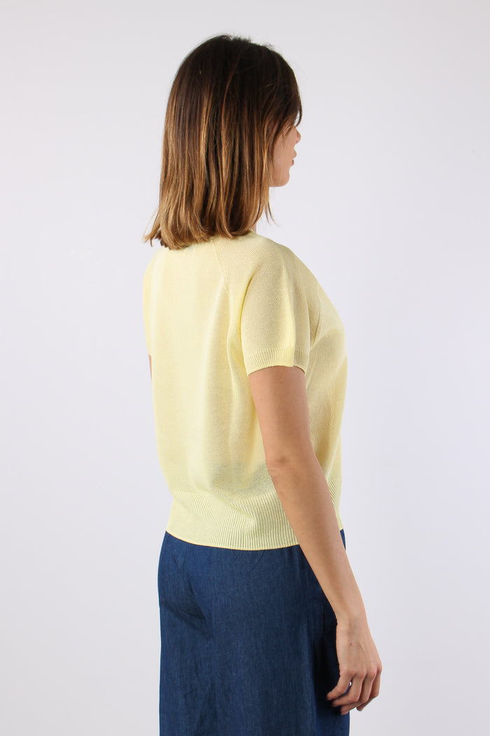 Maglia M/m Filo Cotone Giallo-6