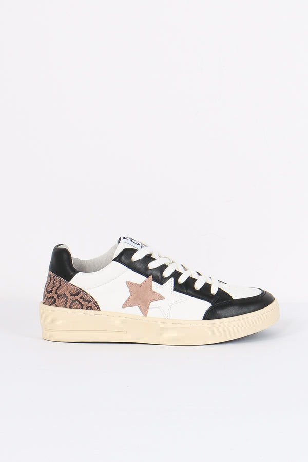 Sneakers New Star Pitone Bianco/beige